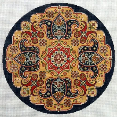 PO 54A - Kirman Round Ottoman