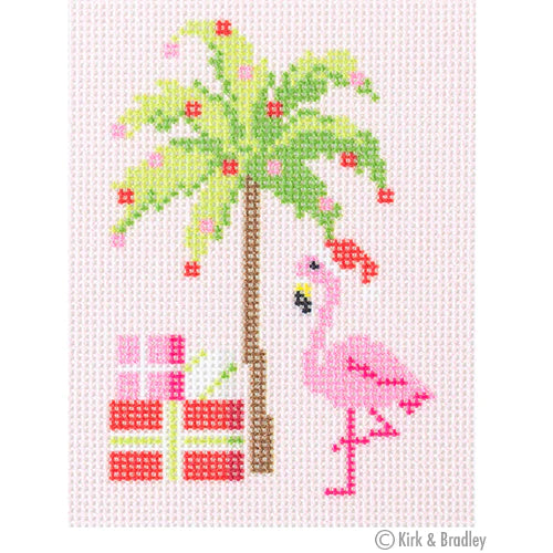 NTG KB111 - Palm Beach Christmas - Palm Tree with Flamingo