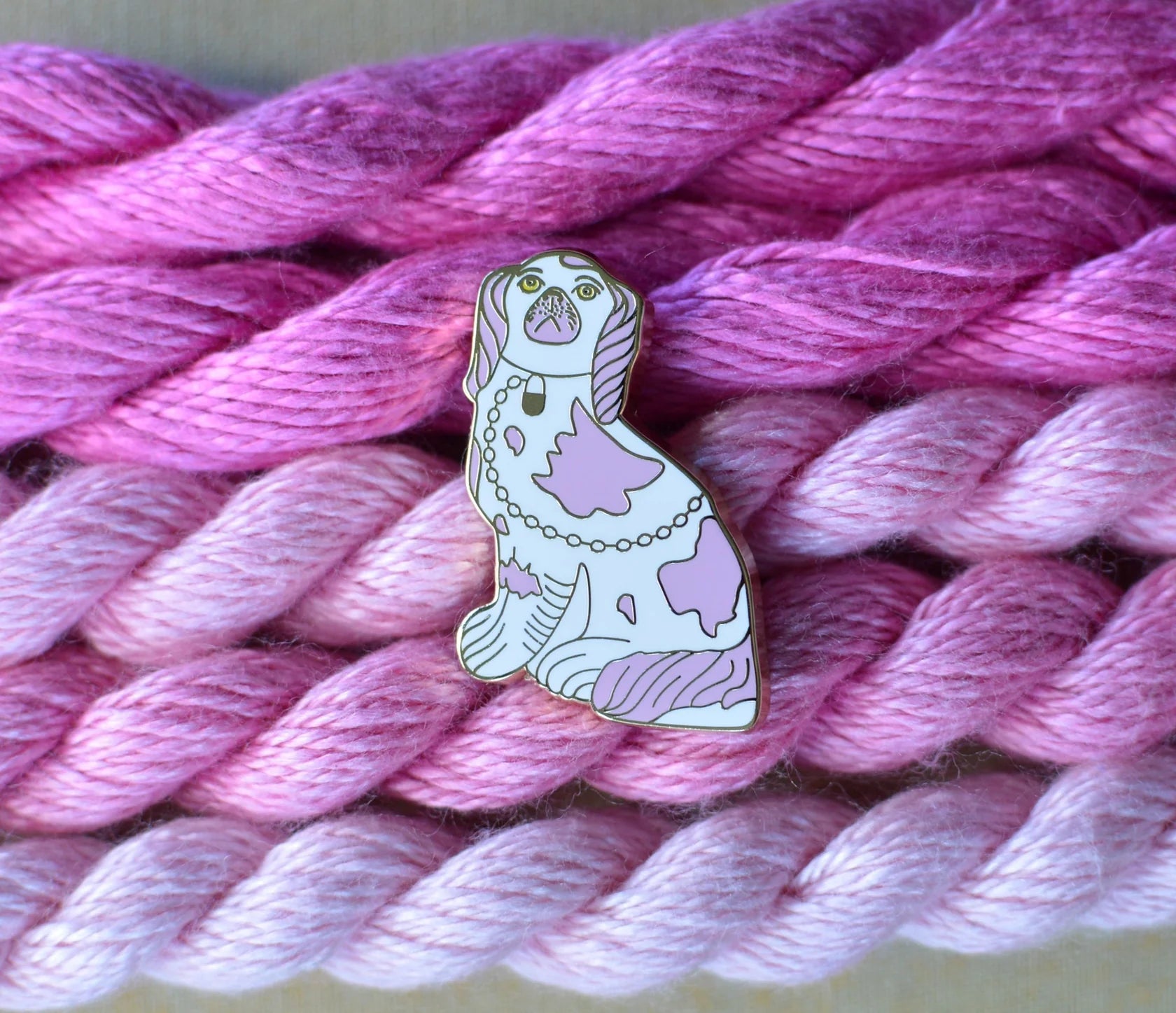Pink Staffordshire Needle Minder