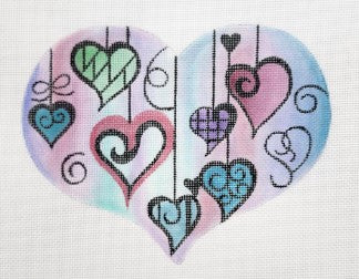 R1226 - Blue and PInk Watercolor Heart