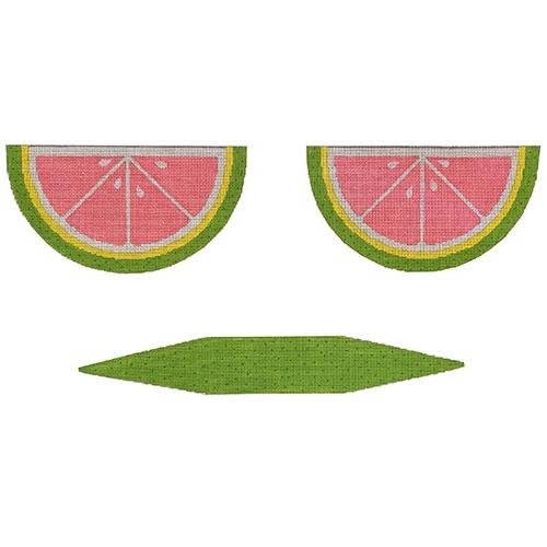 RD 170 - Pink Lime Large Wedge Purse (Three Parts)