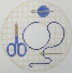 RD 383B - Stitcher Monogram Round - Blue