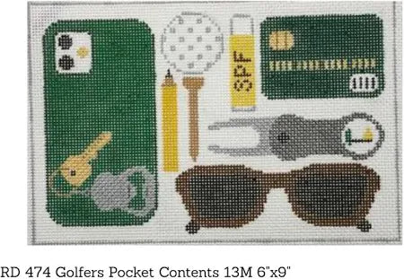 RD 474 - Men's Golfer Pocket Contents