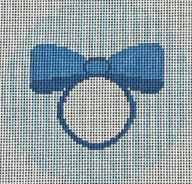 RD 484 - Blue Bow Monogram Round