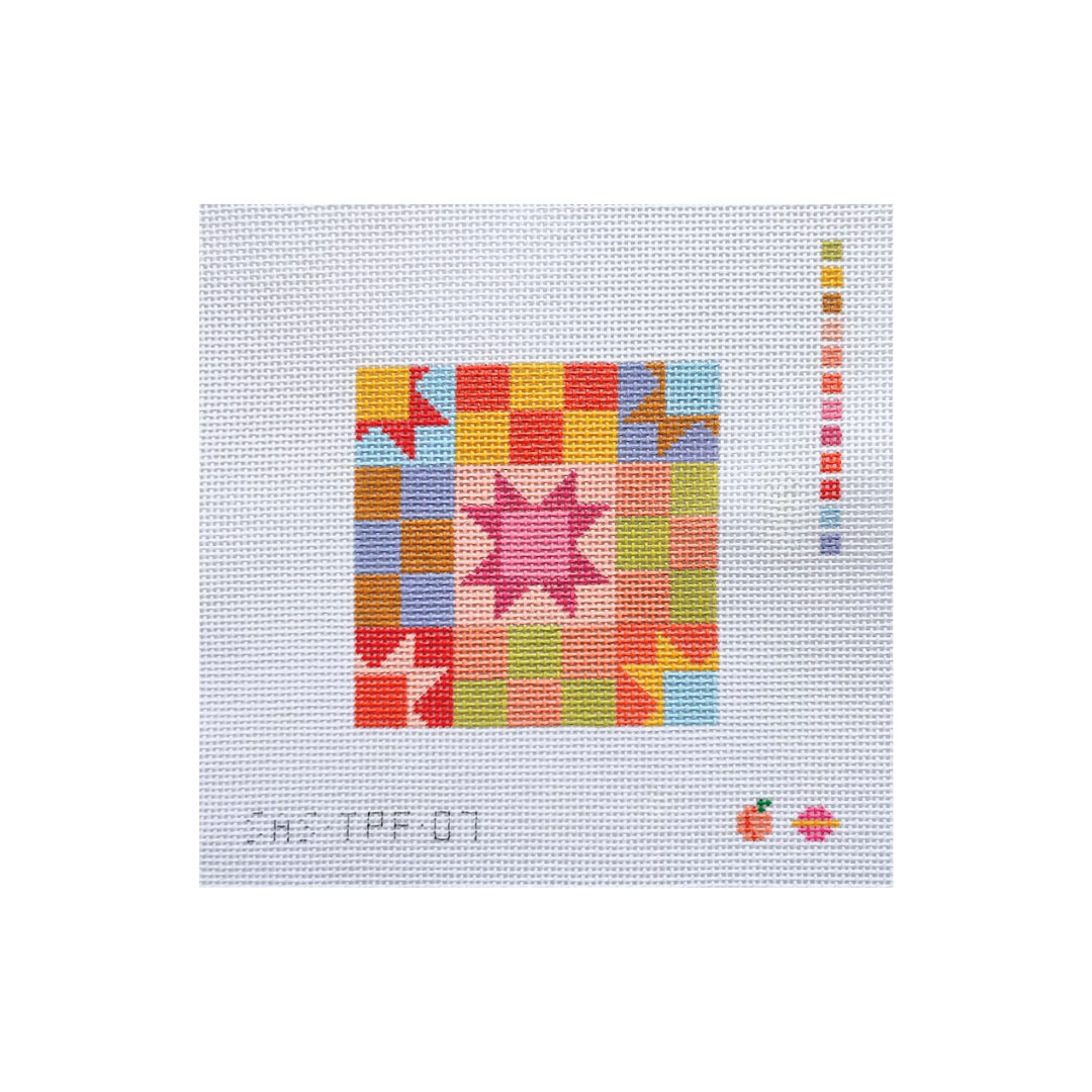 SAS-TPF-07 - Patchwork Coaster - Pink