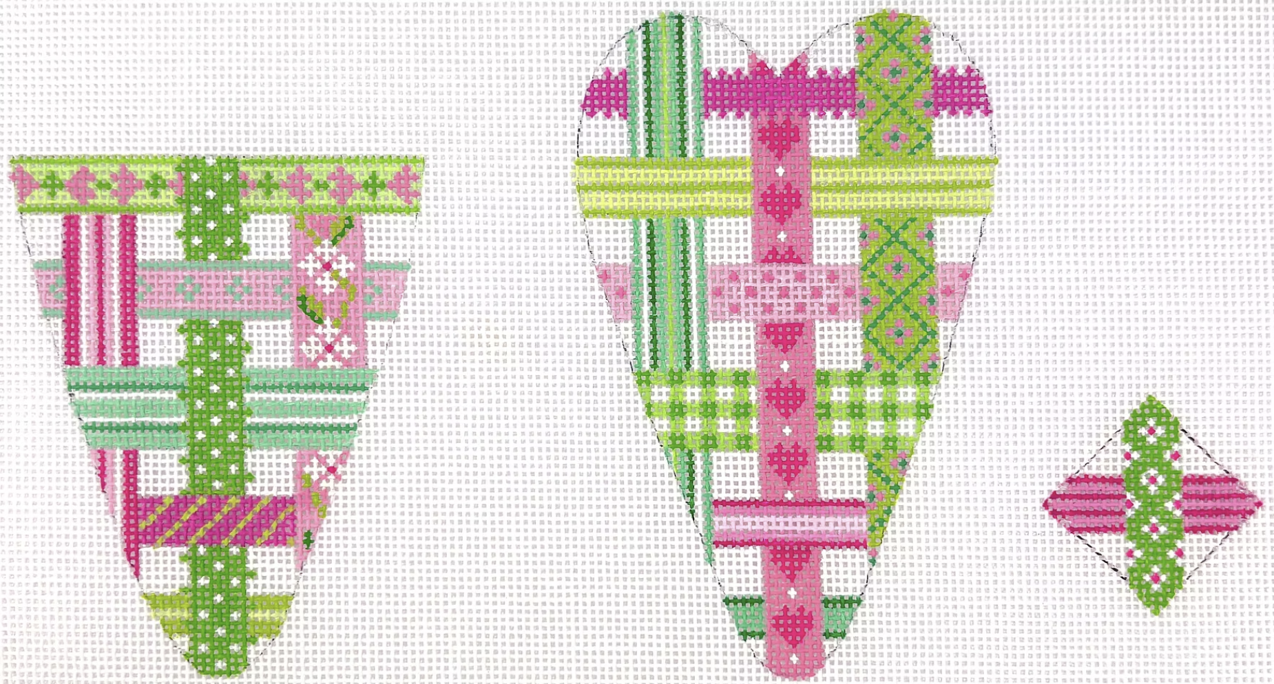 SC-03 - Scissors Case - Woven Ribbons - Pinks and Greens