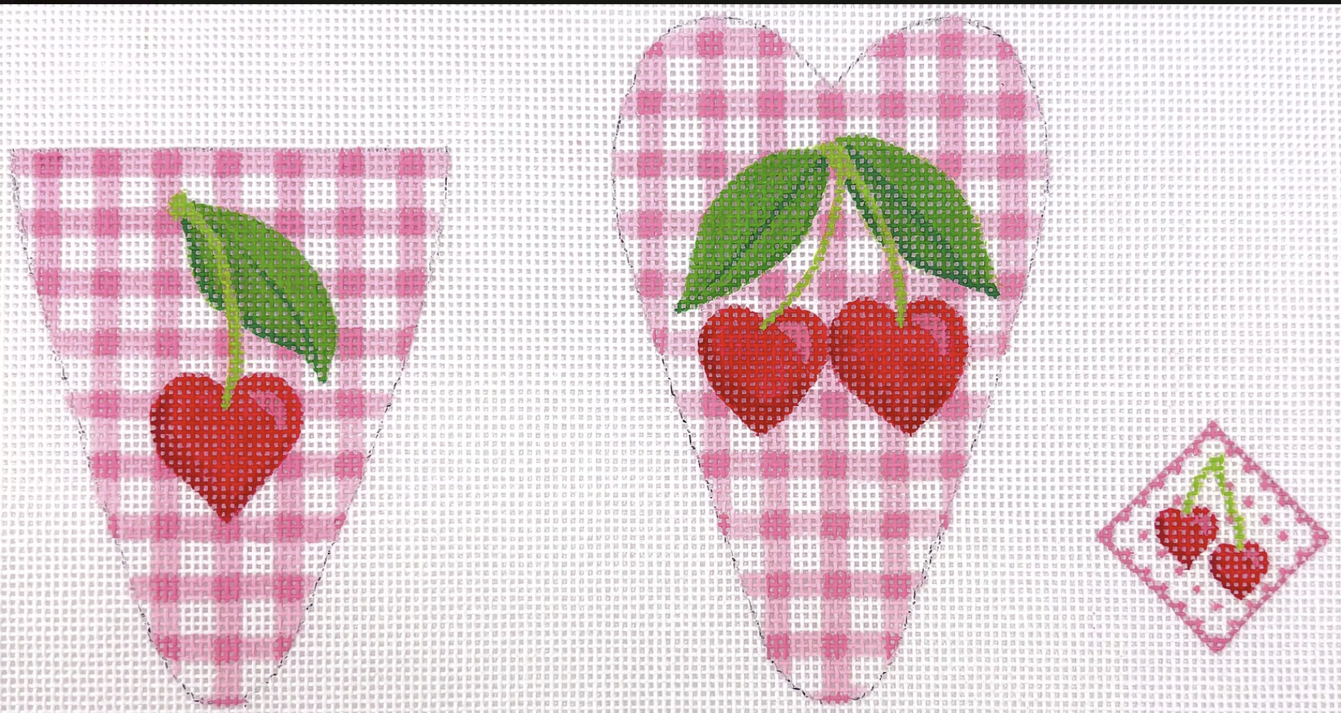 SC-07 - Scissors Case - Pink Gingham with Cherries