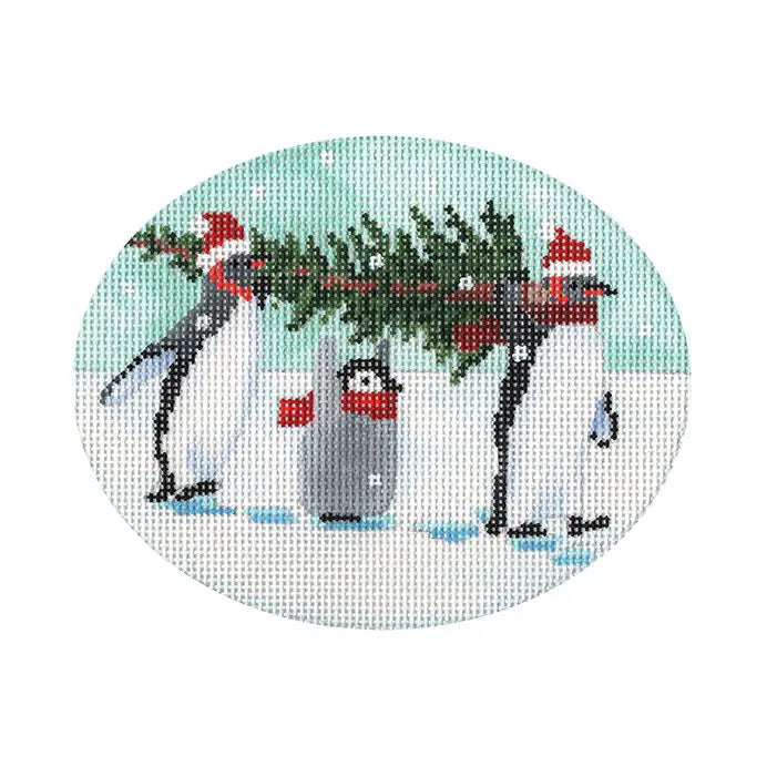 SC-XO42 - Penguins Bringing Home the Tree