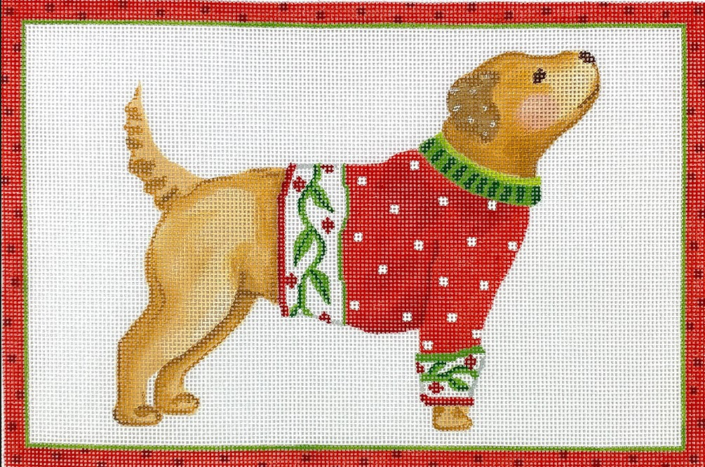 SER-PL-01 - Yellow Dog in Red Sweater