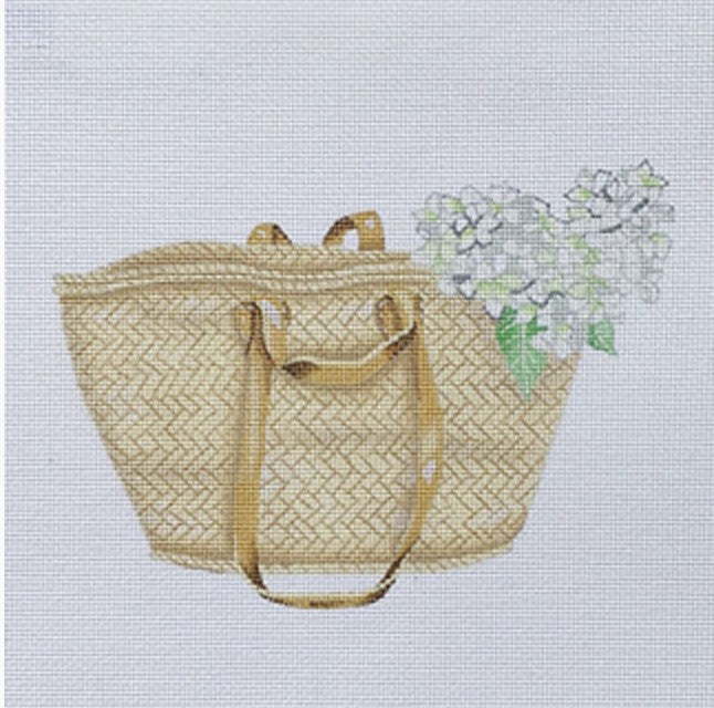 SF30 - Tote with White Hydrangea