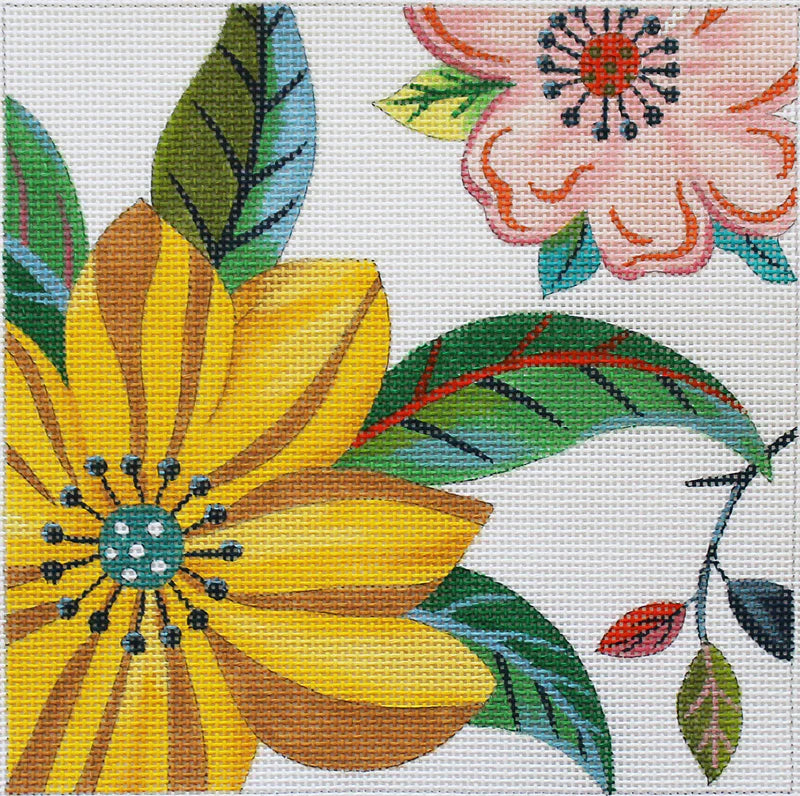 SH1814 - Floral Square: Yellow