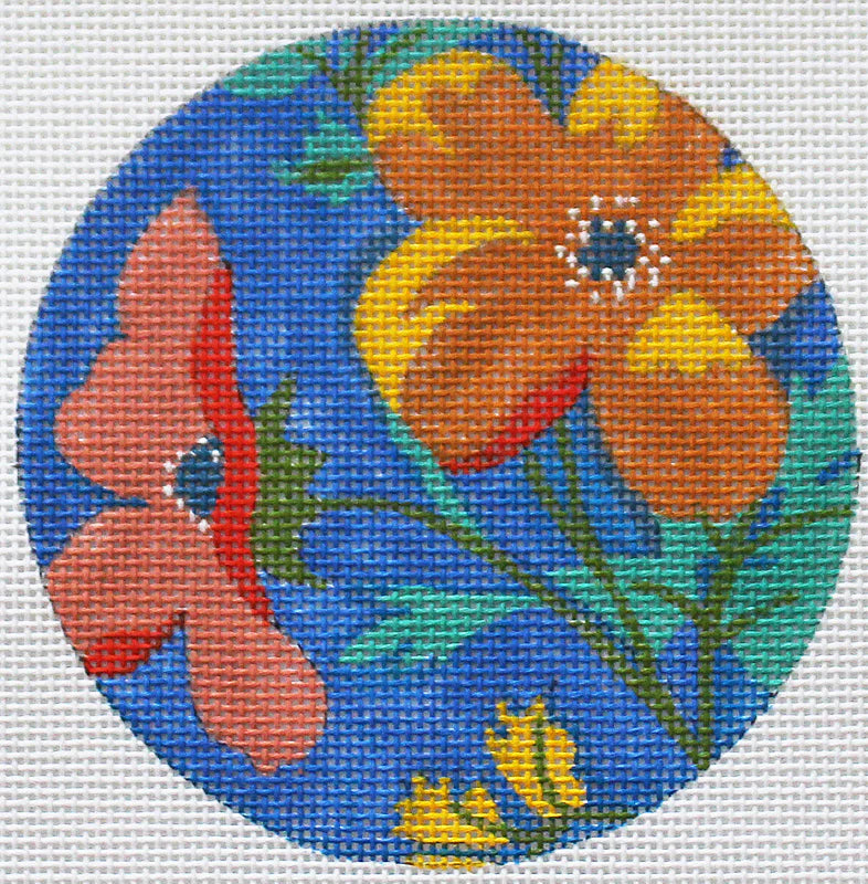 SH1821 - Poppies on Blue