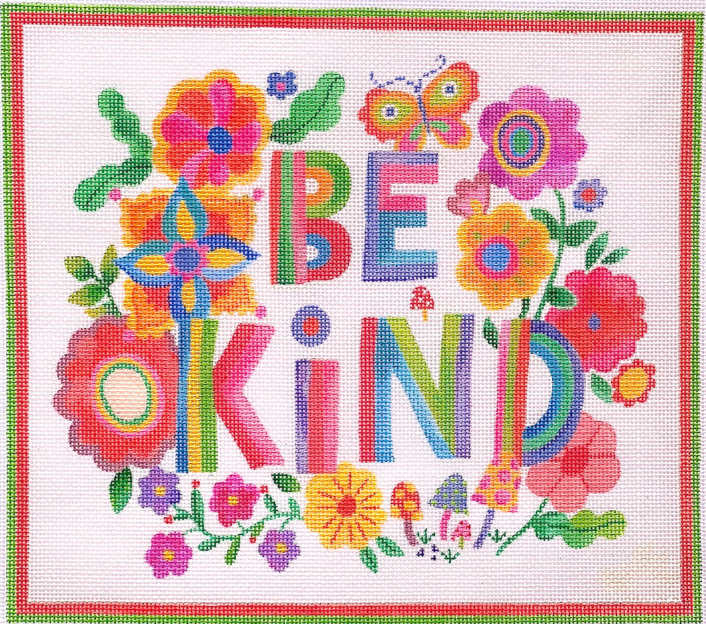 SHS-PL-01 - "Be Kind" with Flowers, Mushrooms and Butterfly