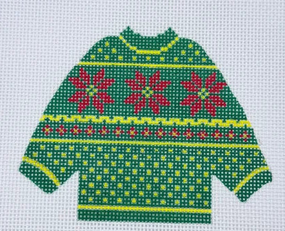 SI1-6 - Green Poinsettia Pullover