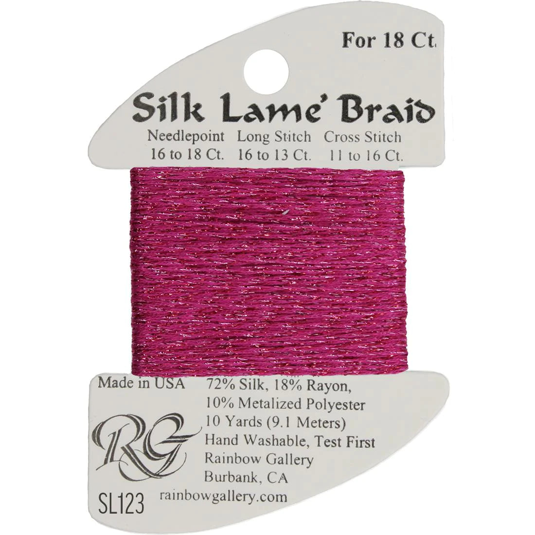 Silk Lame Braid 18 CT (SL100 - SL199)