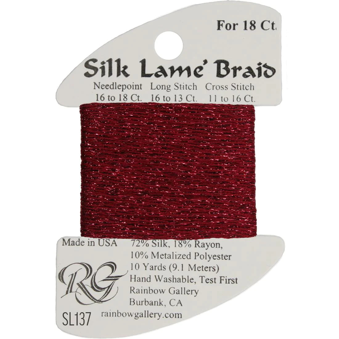 Silk Lame Braid 18 CT (SL100 - SL199)