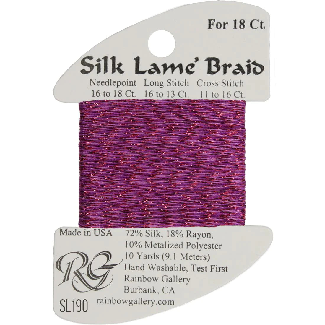 Silk Lame Braid 18 CT (SL100 - SL199)