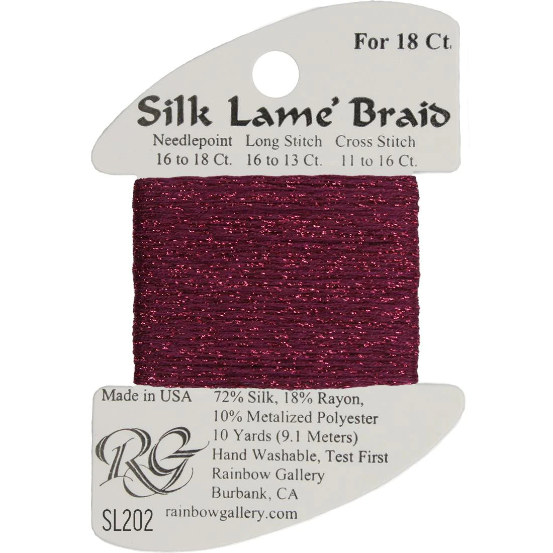 Silk Lame Braid 18 CT (SL200 and up)