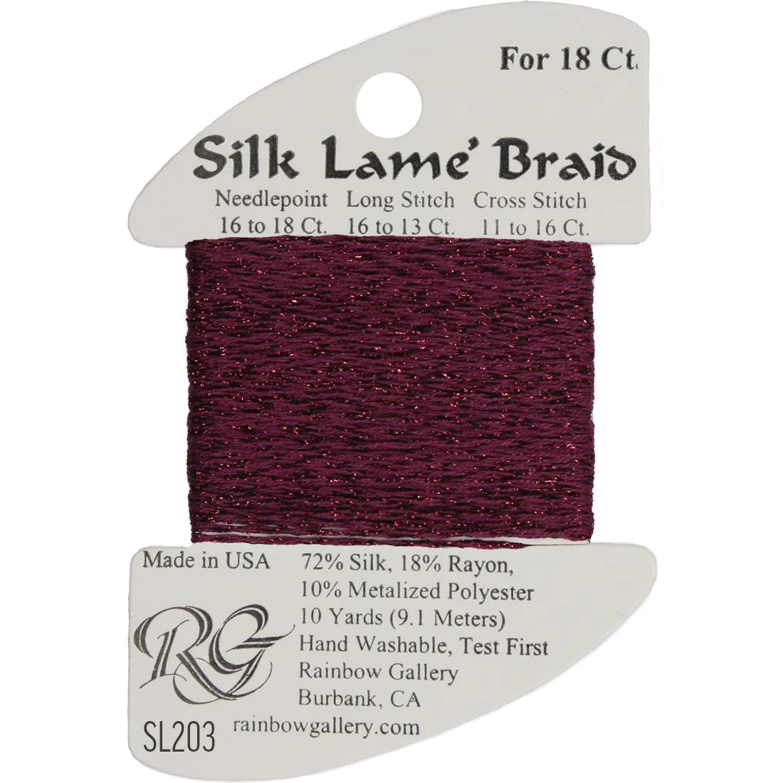 Silk Lame Braid 18 CT (SL200 and up)