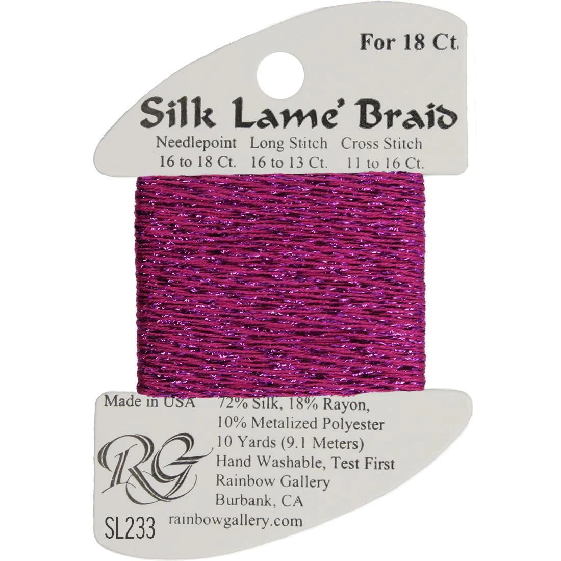 Silk Lame Braid 18 CT (SL200 and up)