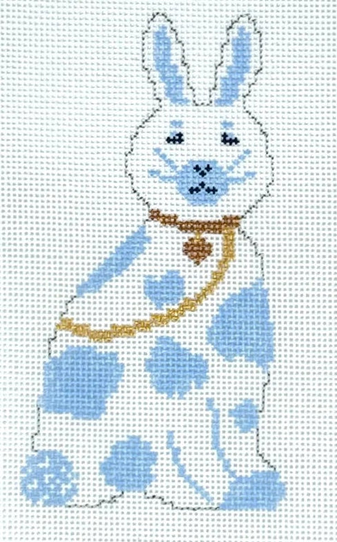 JAN0061 - Chinoiserie Bunny - White and Blue