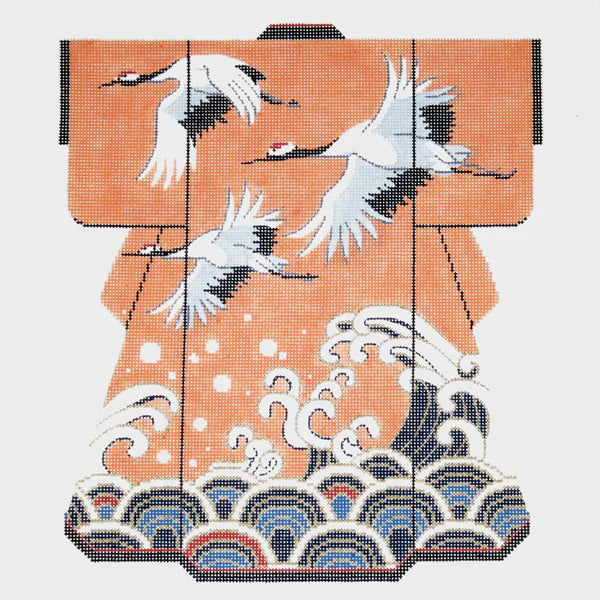 SPM342 - Crane Over Waves Large Kimono