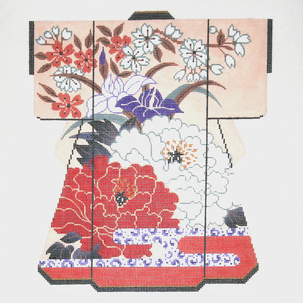 SPM345 - Floral with Cherry Blossoms Large Kimono