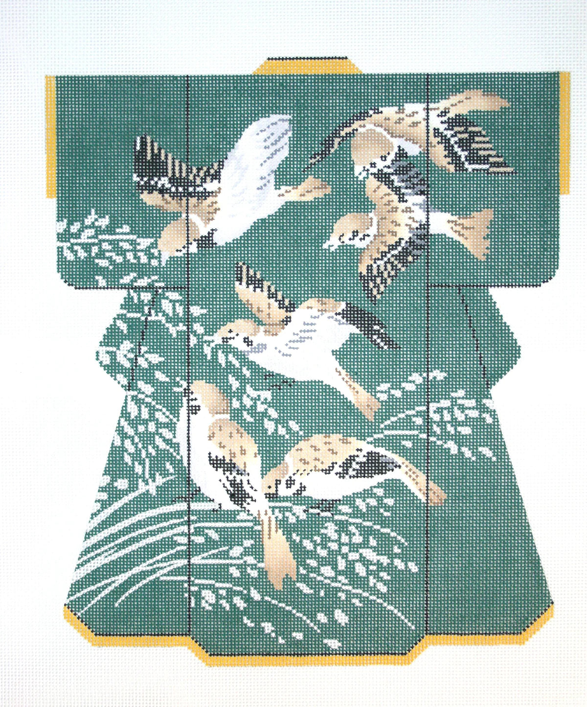 SPM355 - Birds on Green Large Kimono