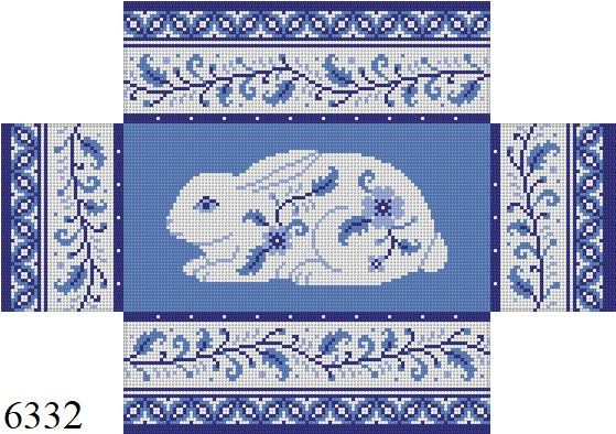 6332 - Blue White Rabbit Brick Cover