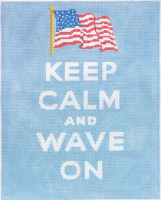 SS-157 -  "Keep Calm And Wave On" (US Flag)