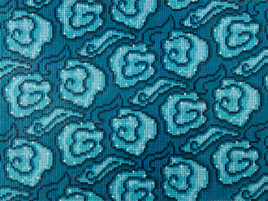 SS50-T - Mandarin Clouds - Teal