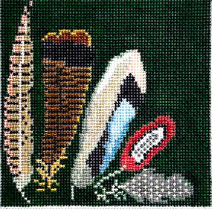 SS61-G - Game Bird Feathers - Green