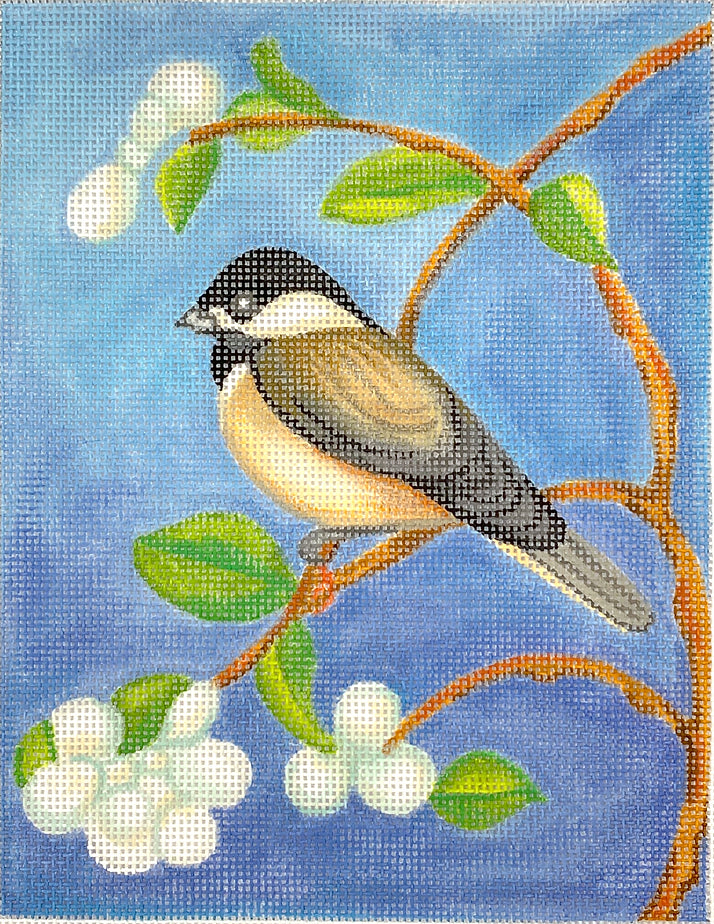 SSS-PL-02 -Chickadee with Spring Blossoms