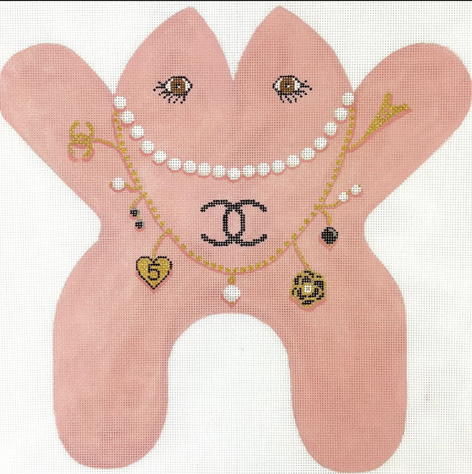 SST-184 - Frog -  Chanel Pearls and Charm Necklace - Blush Pink