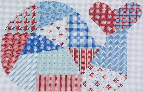 SST-19 - Medium Whale - Patchwork Red, White and Blue