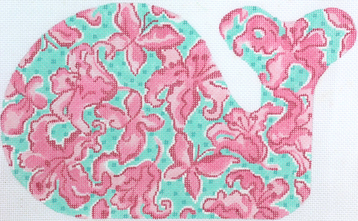 SST-24 - Medium Whale - Lilly-inspired Lilies & Butterflies