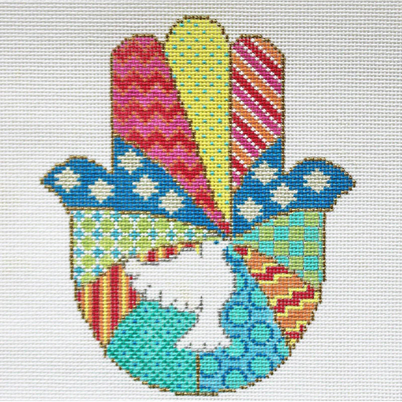 SU516 - Hamsa: Doves in Pastel Colors