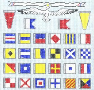 SWB1042 - Nautical Alphabet Pillow