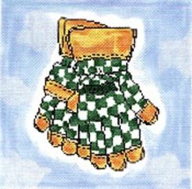 SWB111 - Green Checked Gloves