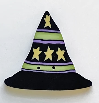 Large Witch Hat Button