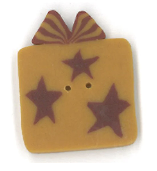 Small Gold Gift Button