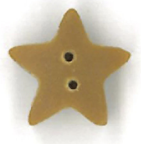 Small Tarnished Gold Star Button