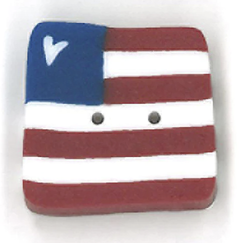 Small Square Flag Button