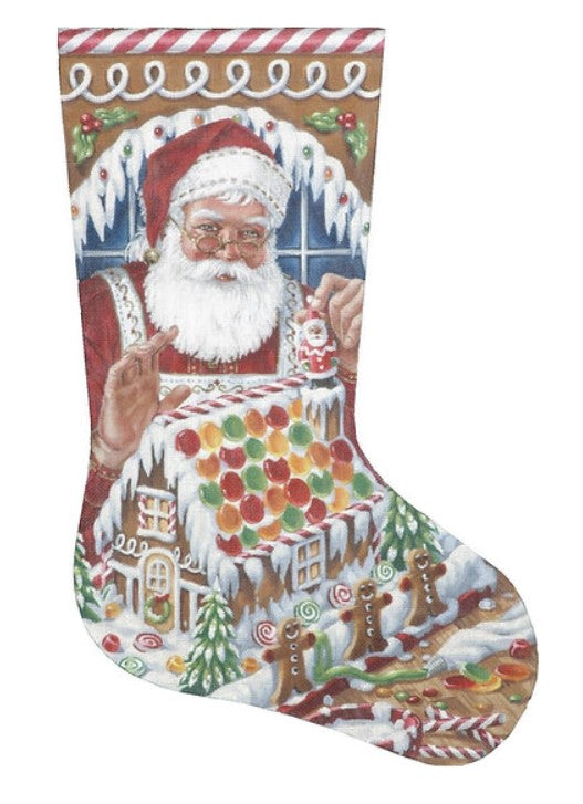 TTAXS327- Santa Gingerbread House Stocking