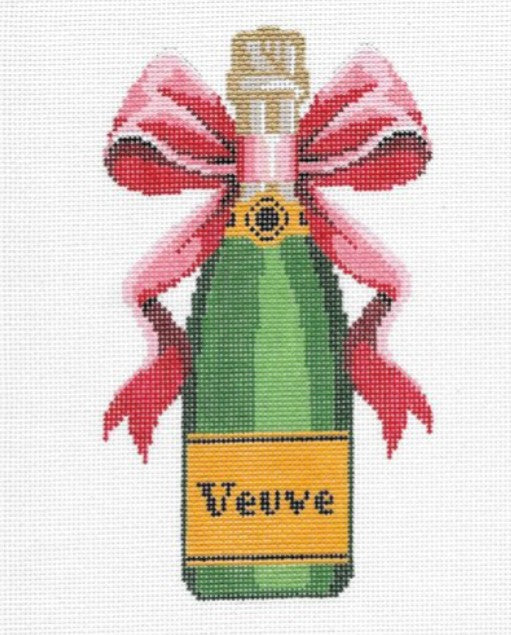 CLV004-RB - Veuve Bottle, Red Bow