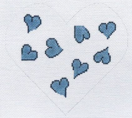 159B - Heart Pillow - Blue
