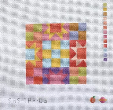 SAS-TPF-06 - Patchwork Coaster - Blue