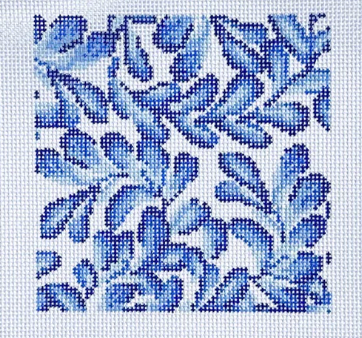 SBS206 - Maryfrances Carter Leaves of Swirling Indigo - Square