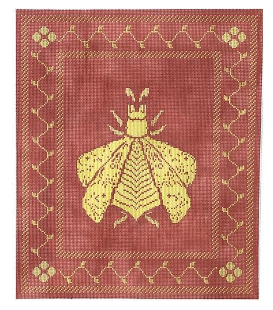 WG11012 - N's Bee Pillow Top - Coral and Butter