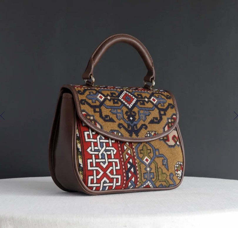 JS-204A - Holbein Purse and Flap Needlepoint Canvases - red and brown (2 canvases)